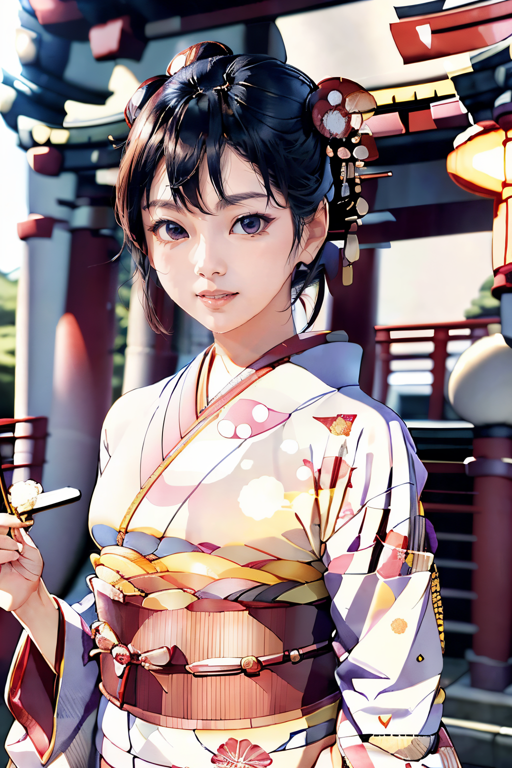 06416-2369238811-_lora_Kimonos_0.6_, kimono, best quality, masterpiece, illustration, (realistic, photo-realistic_1.37), amazing, finely detail,.png